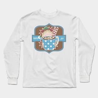 Christmas Cheer Holiday Cocoa Badge Long Sleeve T-Shirt